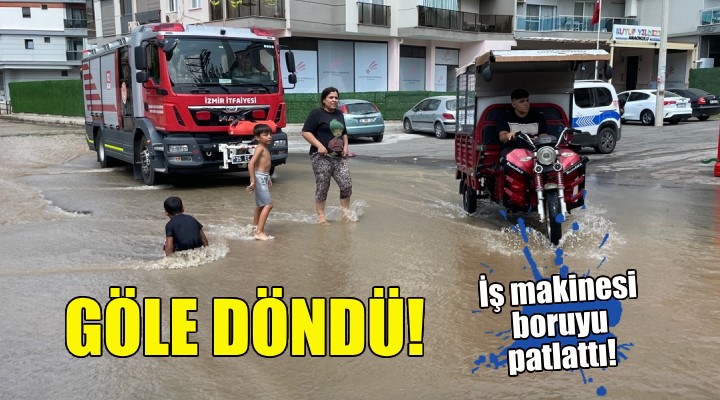 İş makinesi su borusunu patlattı!