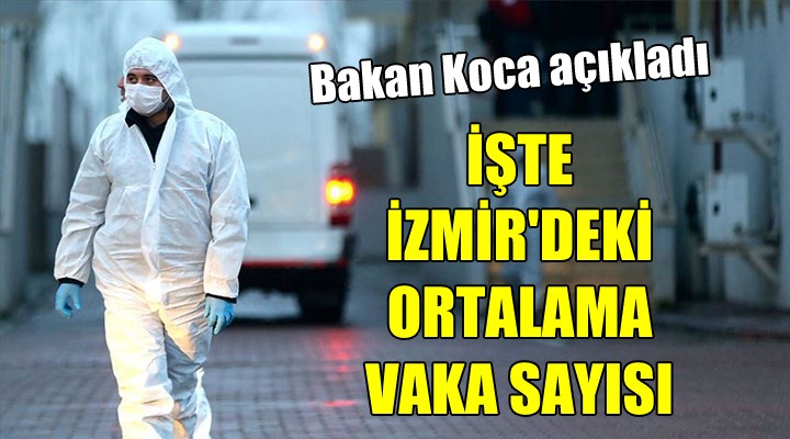 İşte İzmir deki ortalama vaka sayısı