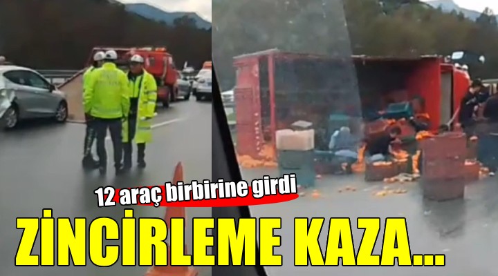 İzmir-Aydın Otoyolu nda zincirleme kaza...