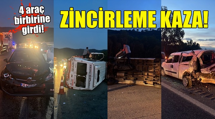 İzmir-Aydın Otoyolu nda zincirleme kaza!