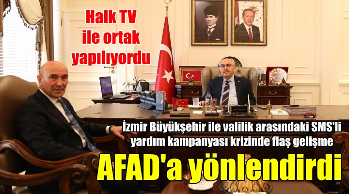 İzmir Büyükşehir SMS izni istedi, valilik AFAD ı işaret etti...