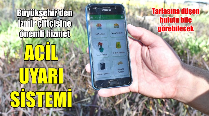 İzmir Büyükşehir den çiftçiye acil uyarı sistemi...