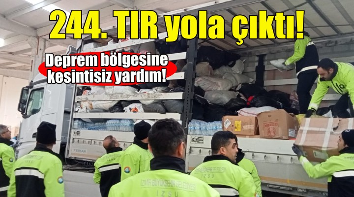 İzmir Büyükşehir den deprem bölgesine kesintisiz yardım!