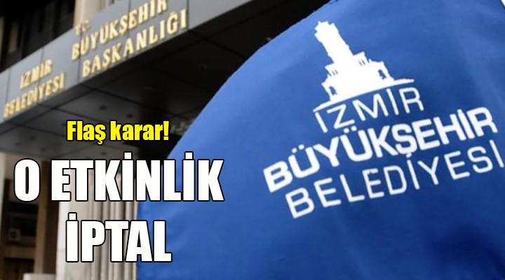 İzmir Büyükşehir den flaş karar... İktisat kongresi iptal