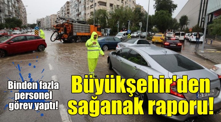 İzmir Büyükşehir den sağanak raporu!