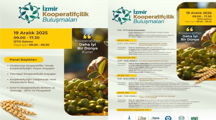 İzmir Kooperatifçilik Buluşmaları 19 Aralık’ta