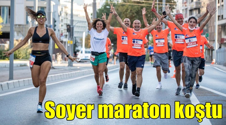 İzmir Maratonu nda birinci belli oldu! Soyer de koştu...