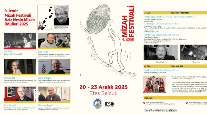 İzmir Uluslararası Mizah Festivali Efes Selçuk ta başlıyor