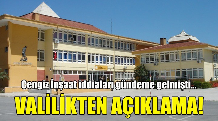 İzmir Valiliği nden okul açıklaması!