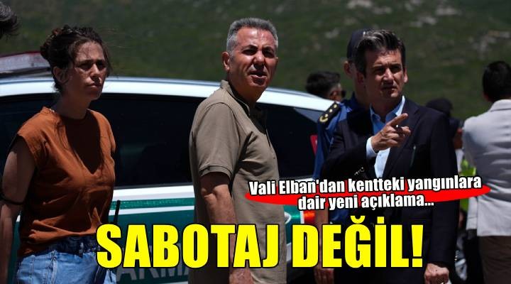 İzmir Valisi Elban'dan kentteki orman yangınlarına ilişkin açıklama