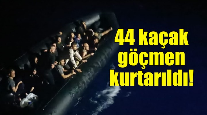 İzmir açıklarında 44 kaçak göçmen kurtarıldı!