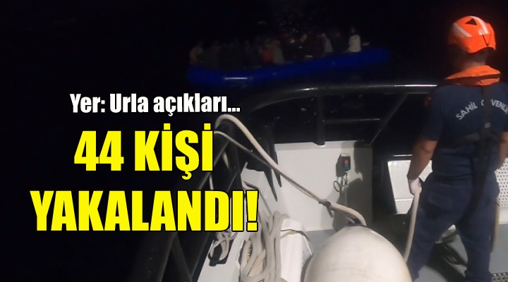 İzmir açıklarında 44 kaçak göçmen yakalandı