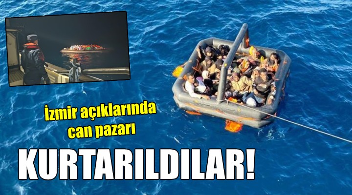 İzmir açıklarında 76 kaçak göçmen yakalandı
