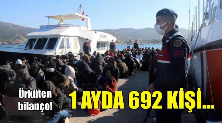 İzmir de 1 ayda 692 kaçak göçmen yakalandı!