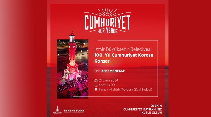İzmir de 100. Yıl Cumhuriyet Korosu konseri