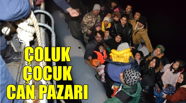İzmir de 104 düzensiz göçmen kurtarıldı