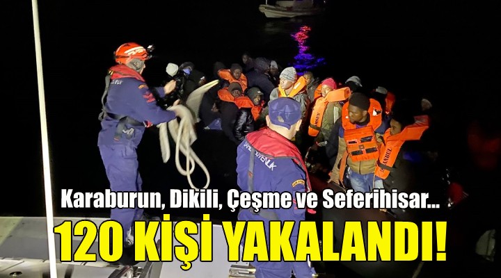 İzmir de 110 kaçak göçmen yakalandı!
