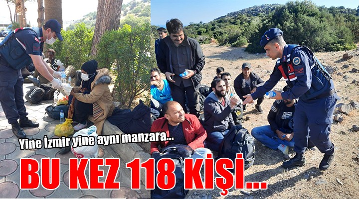 İzmir de 118 kaçak göçmen yakalandı