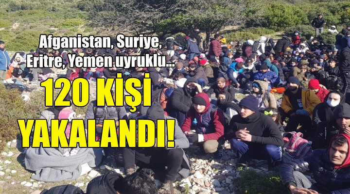 İzmir de 120 kaçak göçmen yakalandı!