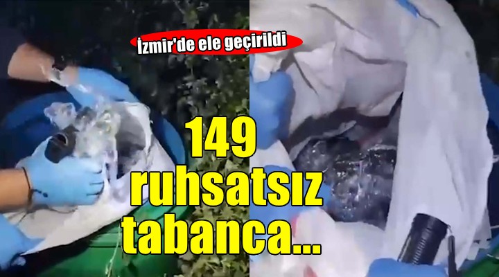 İzmir'de 149 ruhsatsız tabanca bulundu; 2 gözaltı