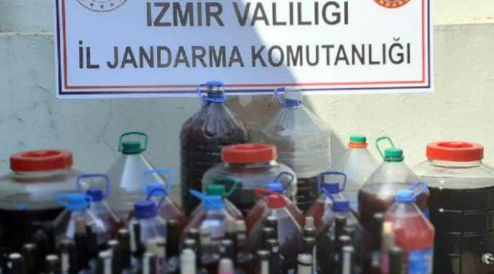 İzmir de 163 litre sahte şarap