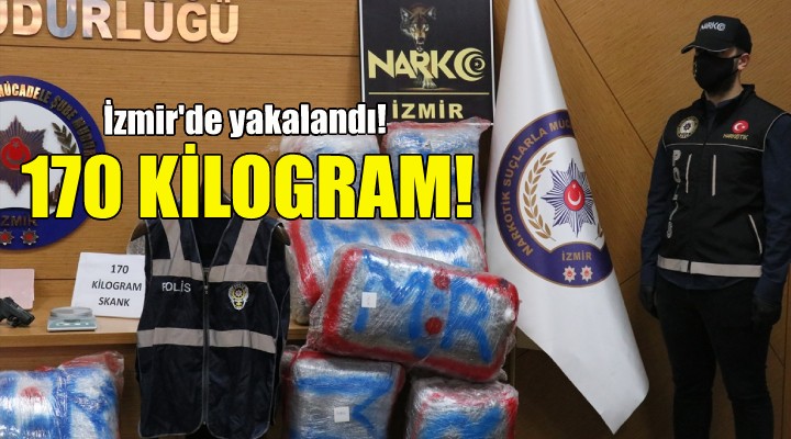 İzmir de 170 kilogram uyuşturucu ele geçirildi!