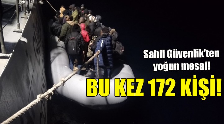 İzmir de 172 kaçak göçmen kurtarıldı!