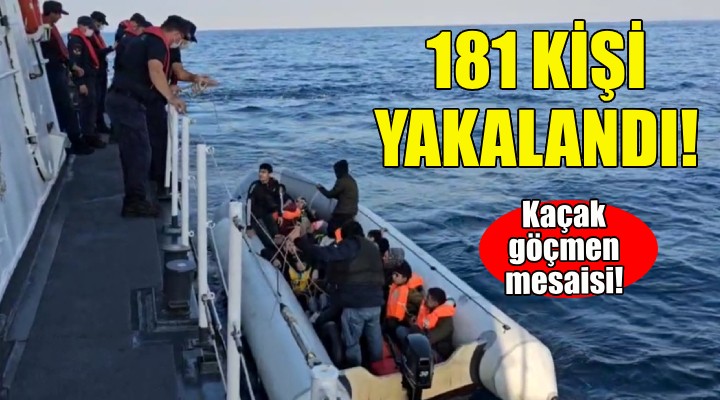 İzmir de 181 kaçak göçmen yakalandı!