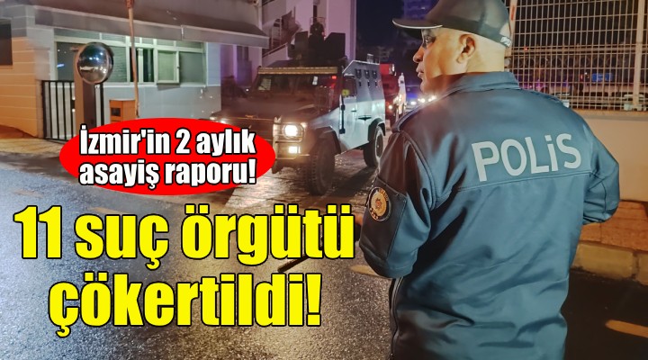 İzmir de 2 ayda 11 suç örgütü çökertildi!