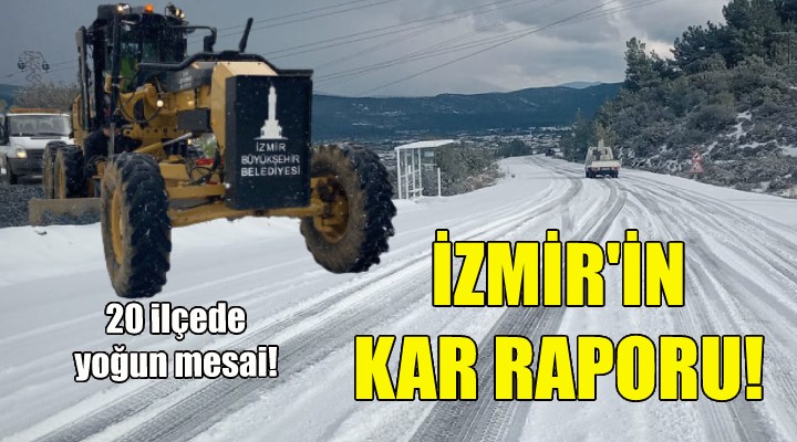 İzmir de 20 ilçede karla mücadele!