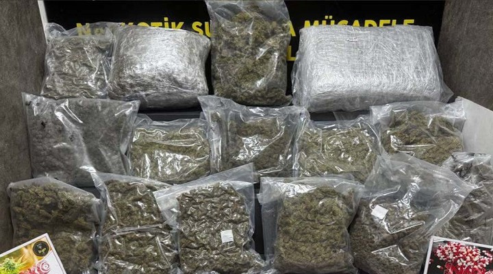 İzmir de 25 kilo 225 gram skunk ele geçirildi