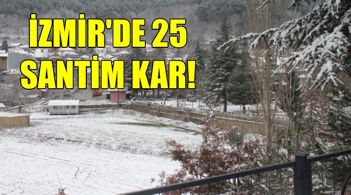 İzmir de 25 santim kar...