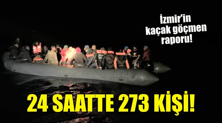 İzmir de 273 kaçak göçmen yakalandı!