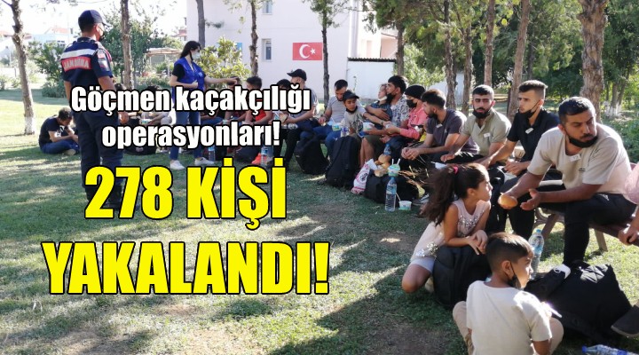 İzmir de 278 kaçak göçmen yakalandı!