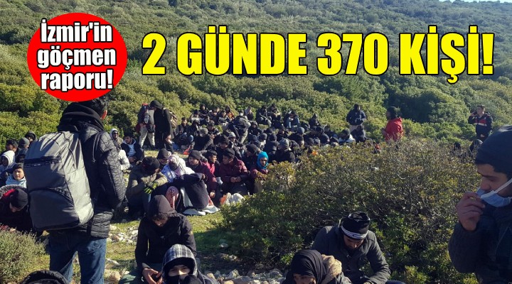 İzmir de 370 kaçak göçmen yakalandı!