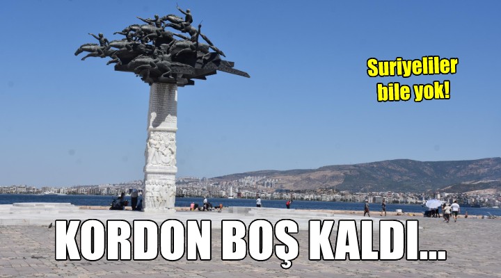 İzmir de 38 derece sıcakta sokaklar ve kordon boyu boş kaldı...