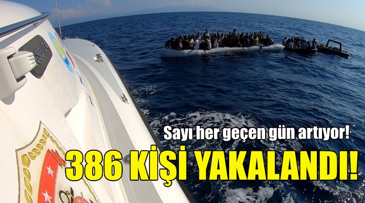 İzmir de 386 kaçak göçmen yakalandı!