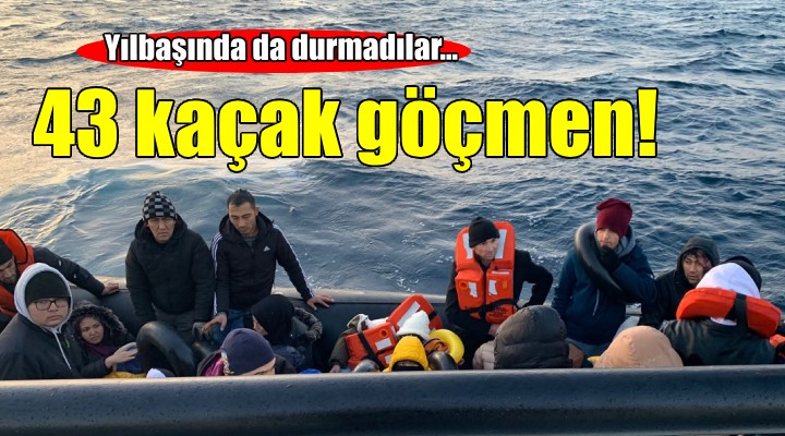 İzmir de 43 kaçak göçmen yakalandı