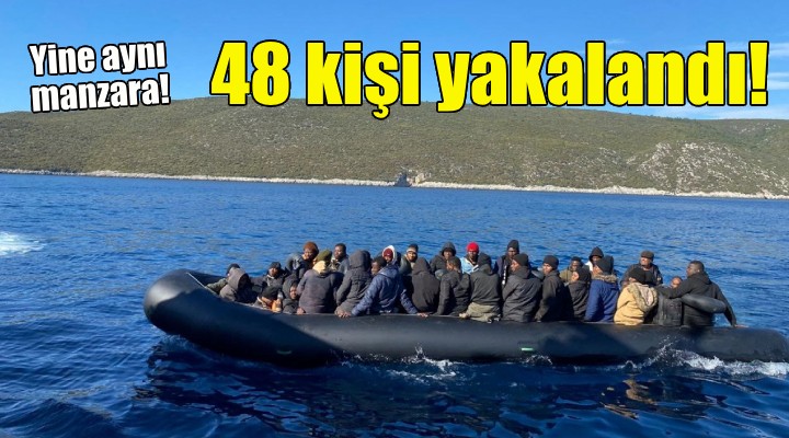 İzmir de 48 kaçak göçmen yakalandı!
