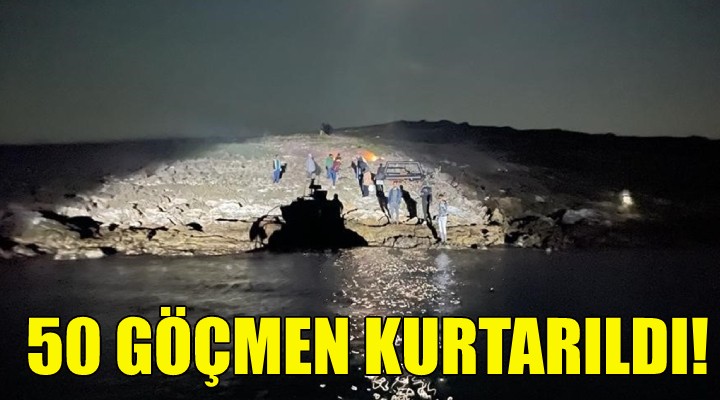 İzmir de 50 göçmen kurtarıldı!