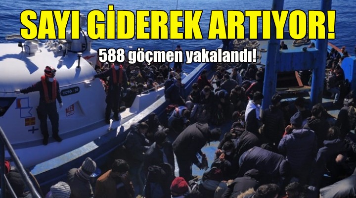 İzmir de 588 göçmen yakalandı!
