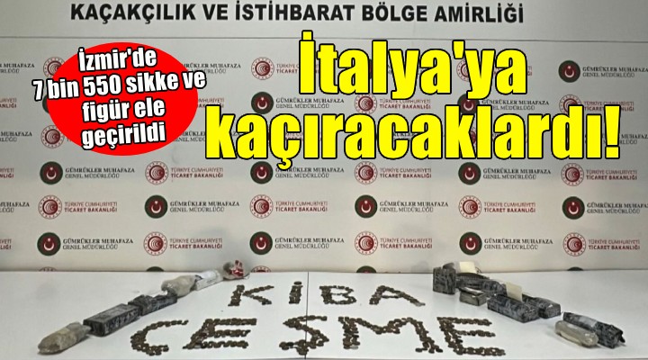 İzmir'de 7 bin 550 sikke ve figür ele geçirildi