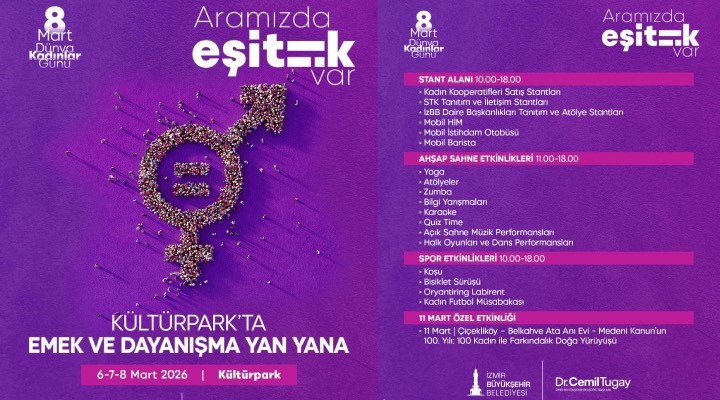 İzmir de 8 Mart: Aramızda eşitlik var