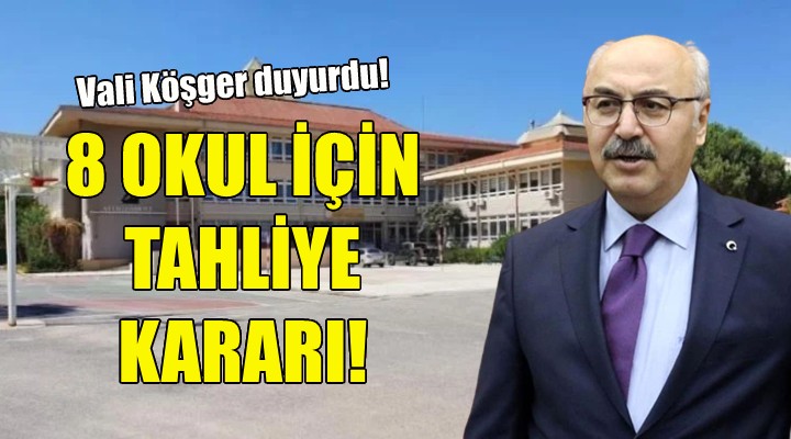 İzmir de 8 okul için tahliye kararı!