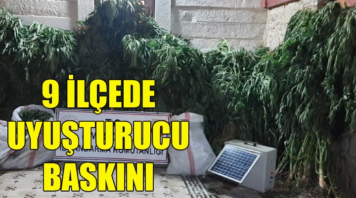 İzmir de 9 ilçede uyuşturucu baskını!