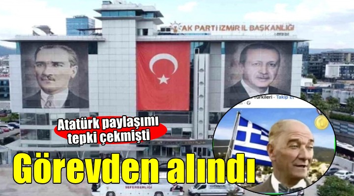 İzmir'de AK Partili isimden skandal Atatürk paylaşımı!