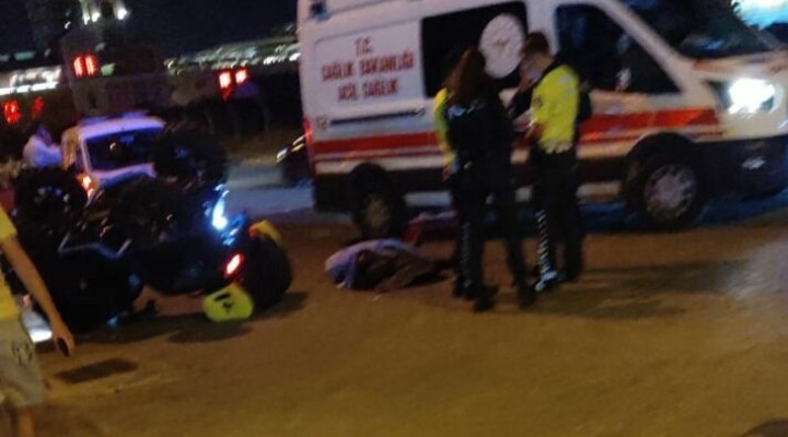 İzmir de ATV den düşen sürücü öldü...