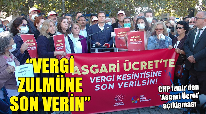 İzmir de  Asgari ücretten vergi kaldırılsın  eylemi...