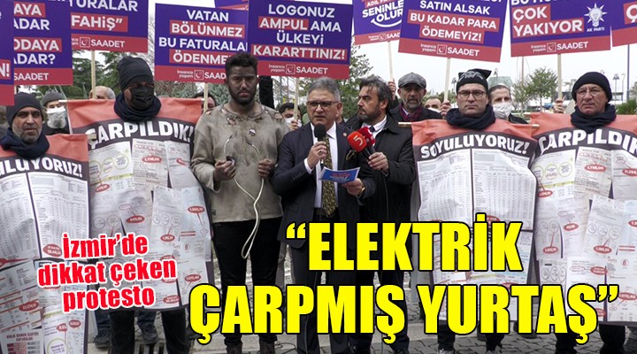 İzmir de  Elektrik çarpmış yurttaş  mizansenli protesto