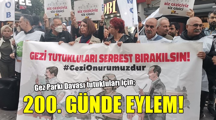 İzmir de  Gezi Parkı Davası tutukluları serbest bırakılsın  eylemi...